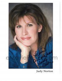 1a344 JUDY NORTON signed color 8x10 publicity still '90s smiling close up of the Waltons star!