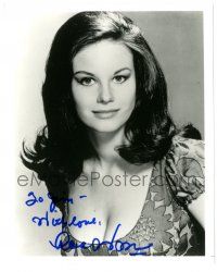 1a807 LANA WOOD signed 8x10 REPRO still '80s incredibly sexy smiling portrait in low-cut dress!