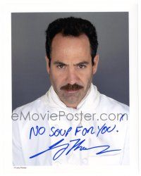 1a810 LARRY THOMAS signed color 8x10 REPRO still '00s Seinfeld's famous Soup Nazi, No soup for you!