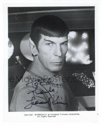 1a514 LEONARD NIMOY signed 8x10.25 still '78 great close portrait as Star Trek's Mr. Spock!