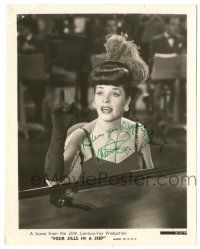 1a537 MARTHA RAYE signed 8x10.25 still '44 great close up at piano in Four Jills in a Jeep!
