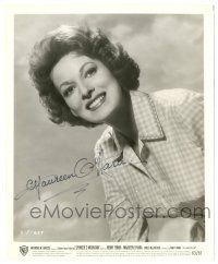 1a545 MAUREEN O'HARA signed 8.25x10 still '63 great smiling portrait from Spencer's Mountain!