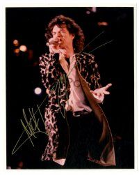 1a842 MICK JAGGER signed color 8x10 REPRO still '90s The Rolling Stones legend performing on stage!