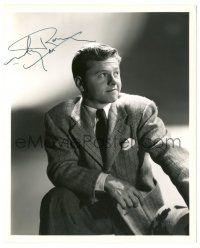 1a550 MICKEY ROONEY signed deluxe 8x10 still '41 great portrait after completing Babes on Broadway!