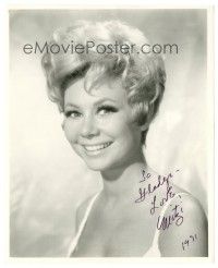 1a553 MITZI GAYNOR signed 8x10 still '71 head & shoulders smiling portrait of the sexy blonde!