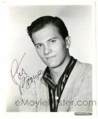 1a559 PAT BOONE signed 8.25x10 still '60 great head & shoulders portrait from Marriage-Go-Round!
