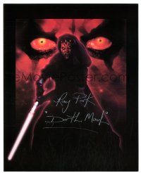 1a870 RAY PARK signed color 8x10 REPRO still '00s cool image as Darth Maul from Star Wars Episode I