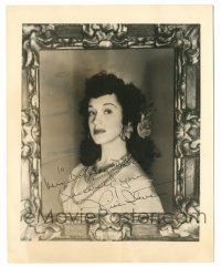 1a577 RISE STEVENS signed deluxe opera 8x10 still '51 framed portrait of the opera singer as Carmen!