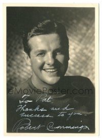1a315 ROBERT CUMMINGS signed deluxe 5x7 publicity photo '30s wonderful super young smiling portrait!