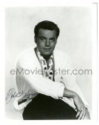 1a884 ROBERT WAGNER signed 8x9.75 REPRO still '80s youthful portrait of the handsome leading man!