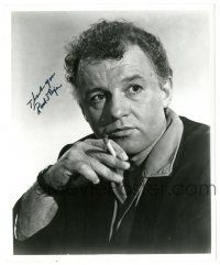 1a888 ROD STEIGER signed 8.25x10 REPRO still '80s cool close up smoking portrait of the star!