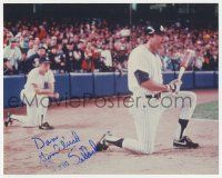 1a920 TOM SELLECK signed color 8x10 REPRO still '90s great close up from Mr. Baseball!