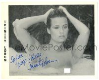 1a358 TRINITY LOREN signed 8x10 publicity still '80s super sexy topless image in bath tub!