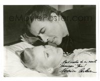 1a929 VERONICA CARLSON signed 8x10 REPRO still '80s about to be bit by vampire Christopher Lee!