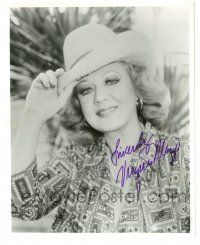 1a934 VIRGINIA MAYO signed 8x10 REPRO still '90s great smiling close up of the Warner Bros. star!