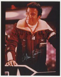 1a938 WILLIAM SHATNER signed color 8x10 REPRO still '80s great portrait on the set of Star Trek!