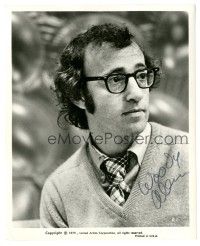 1a623 WOODY ALLEN signed 8x10 still '73 great head & shoulders close up from Sleeper!