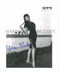 1a945 YVONNE MONLAUR signed 8.25x10.25 REPRO still '80s full-length c/u of the sexy French actress!