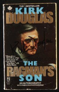 1a186 KIRK DOUGLAS signed softcover book '88 on his autobiography, The Ragman's Son!