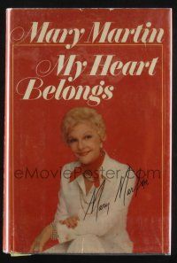 1a172 MARY MARTIN signed hardcover book '76 on her autobiography My Heart Belongs!