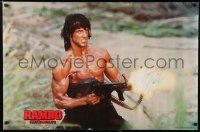 1a201 RAMBO FIRST BLOOD PART II signed 23x34 commercial poster '85 by Sylvester Stallone, cool c/u!