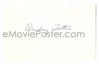 1a250 AUDREY TOTTER signed 3x5 index card '80s it can be matted & framed with a still!