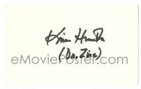 1a260 KIM HUNTER signed 3x5 index card '80s she wrote her name & Dr. Zira from Planet of the Apes!