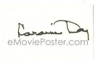 1a262 LARAINE DAY signed 3x5 index card '80s it can be matted & framed with a still!