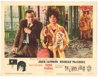 1a040 IRMA LA DOUCE signed LC #1 '63 by Billy Wilder, Jack Lemmon, Shirley MacLaine w/dog & umbrella