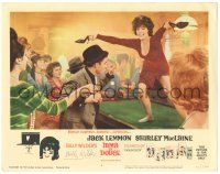 1a043 IRMA LA DOUCE signed LC #4 '63 by Billy Wilder, Shirley MacLaine dancing on pool table!