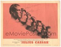 1a047 JULIUS CAESAR signed LC #3 R62 by BOTH James Mason AND John Gielgud, cool cast portrait!