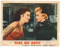 1a048 KISS ME KATE signed LC #2 '53 by BOTH Ann Miller AND Kathryn Grayson, battling for a man!