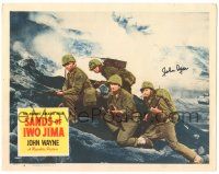 1a068 SANDS OF IWO JIMA signed LC #8 '50 by John Agar, who's with World War II Marine John Wayne!