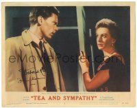 1a077 TEA & SYMPATHY signed LC #7 '56 by BOTH Deborah Kerr AND John Kerr, she says please don't go!