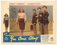 1a079 YOU CAME ALONG signed LC #6 '45 by Lizabeth Scott, who's admired by Cummings, DeFore & Drake!