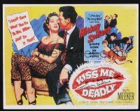 1a844 MICKEY SPILLANE signed 8.5x11 REPRO '90s the style B half-sheet from Kiss Me Deadly!