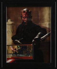 1a003 RAY PARK signed collector's card framed w/ color REPRO '00s Darth Maul in Star Wars Episode I