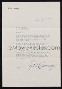1a247 ROBERT CUMMINGS signed letter '47 thanking a member of his fan club in Burbank, California!