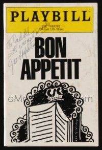 1a291 JEAN STAPLETON signed playbill '91 when she performed in Bon Apetit off-Broadway!