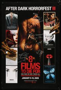 1a202 AFTER DARK HORRORFEST III signed DS film festival poster '09 by six different people!