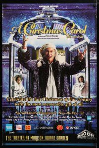 1a205 CHRISTMAS CAROL signed stage play poster '99 by Tony Roberts, Vel Johnson AND Didi Conn!