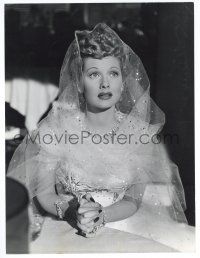 1b032 BIG STREET deluxe 10.25x13.5 still '42 close up of Lucille Ball with pretty veiled dress!