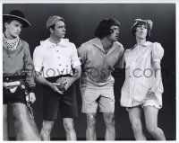 1b041 CAROL BURNETT SHOW deluxe TV 11.25x14 still '67 with Rock Hudson & Ken Berry in kids' outfits!