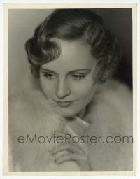 1b176 MADGE EVANS deluxe 10x13 still '32 beautiful close up wearing fur by Clarence Sinclair Bull!