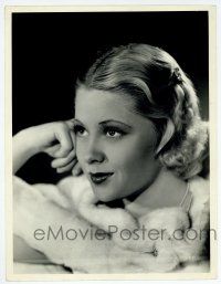 1b183 MARY CARLISLE deluxe 10x13 still '35 beautiful c/u in fur from Kind Lady by William Grimes!