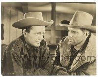 1b252 VENGEANCE VALLEY deluxe 10x13 still '51 close up of cowboys Burt Lancaster & Robert Walker!
