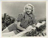 1b254 VIRGINIA BRUCE deluxe 11.25x14 still '38 smiling & laying on towel from There Goes My Heart!
