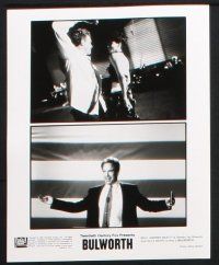 1b535 BULWORTH presskit w/ 10 stills '98 directed by Warren Beatty, cool political artwork!