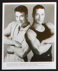 1b680 DOUBLE IMPACT presskit w/ 7 stills '91 Jean-Claude Van Damme in a dual role as twins!