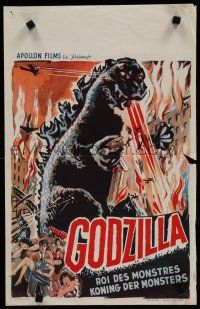 1c127 GODZILLA KING OF THE MONSTERS Belgian '56 Gojira, the unstoppable titan of terror!